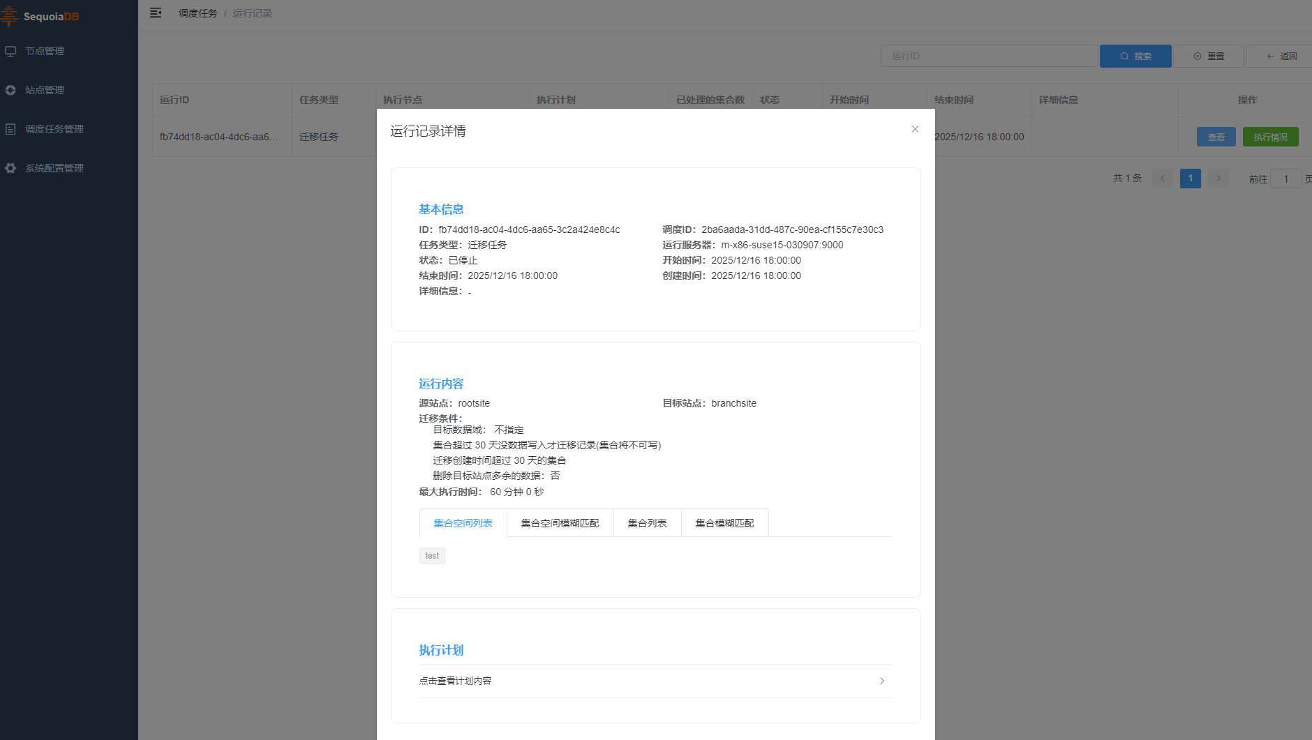 任务运行记录详情